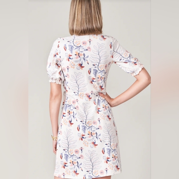 Spartina Bevin Wrap Dress Bellinger Floral Branch size Medium - Picture 2 of 8